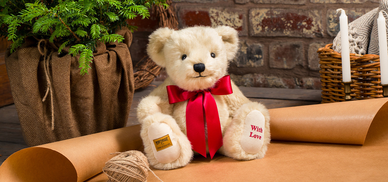 MerryThoughtクリスマスブーツ BearInChristmasBoot Christmas | Official Merrythought Website